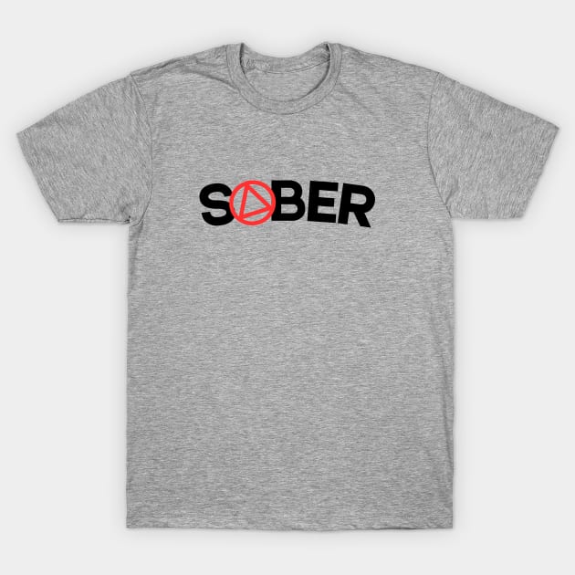 Sober Alcoholics Anonymoous  Symbol T-Shirt by SOS@ddicted